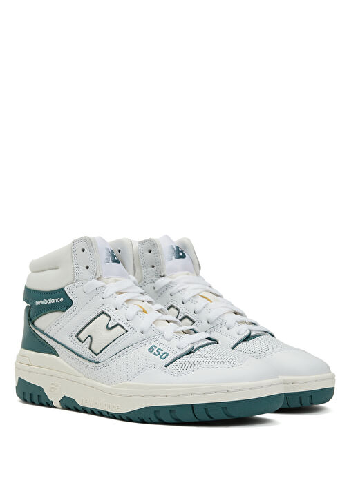 650 Beyaz Kadın Deri Sneaker - Görsel 3