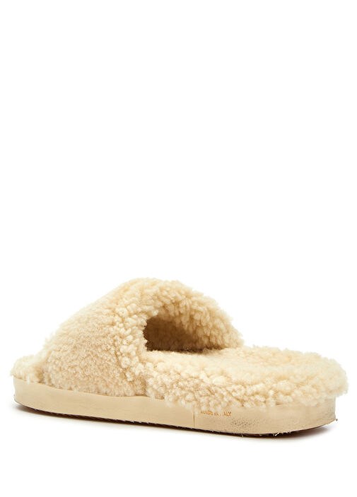 Poolstars Bej Kadın Shearling Terlik - Görsel 4
