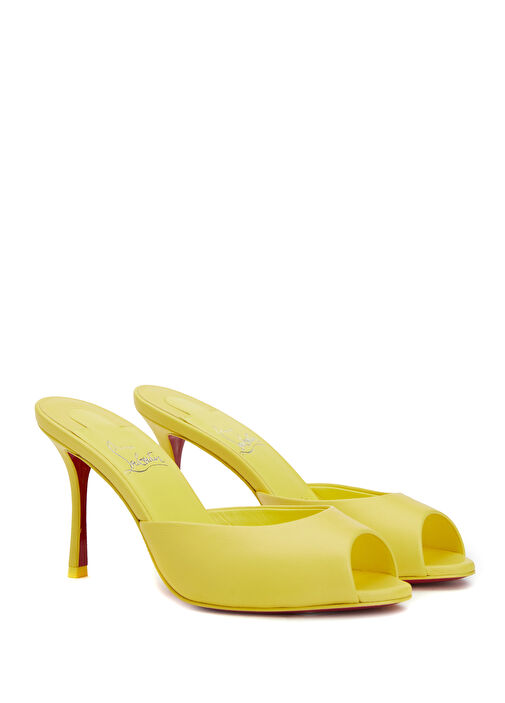 Me Dolly Sarı Topuklu Deri Terlik - Görsel 3