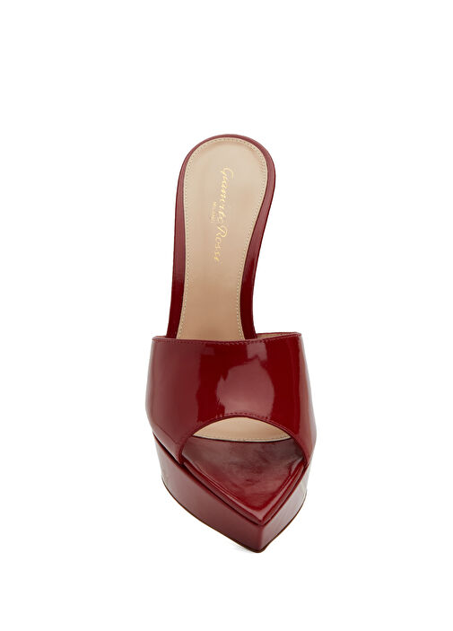 Kırmızı Kadın Deri Terlik - Görsel 4