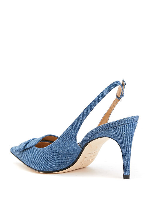 Mavi Denim Topuklu Ayakkabı - Görsel 4