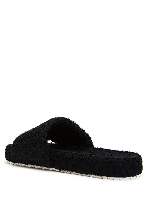 Siyah Dokulu Logo Detaylı Erkek Terlik - Görsel 4