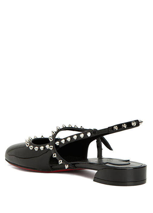 Sweet Janispikes Siyah Deri Babet - Görsel 4