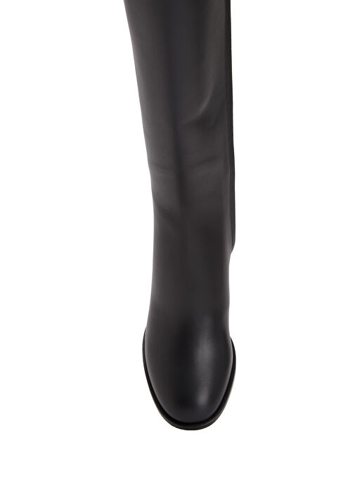 VLogo Siyah Kadın Deri Çizme - Görsel 5