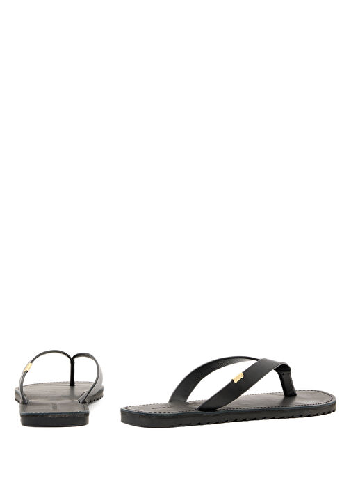 Sydney Siyah Kadın Deri Terlik - Görsel 4