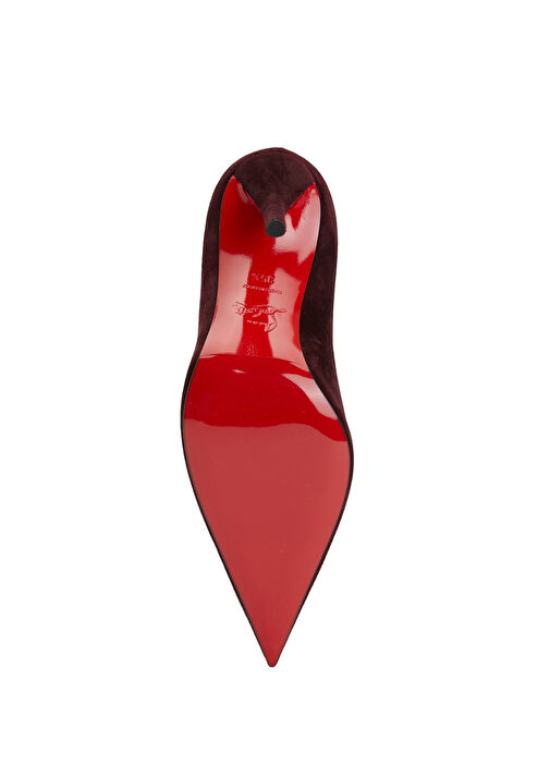 Miss Bordo Deri Stiletto - Görsel 6