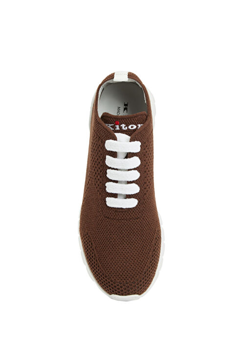 Kahverengi Kadın Kaşmir Sneaker - Görsel 5