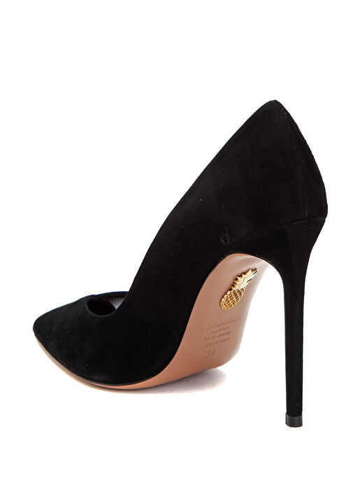 Siyah Süet Stiletto - Görsel 4