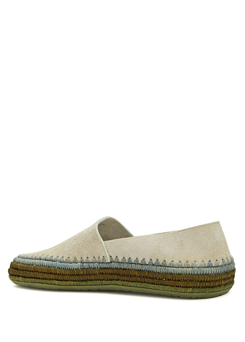 x Paula's Ibiza Rio Gri Kadın Deri Espadril - Görsel 4