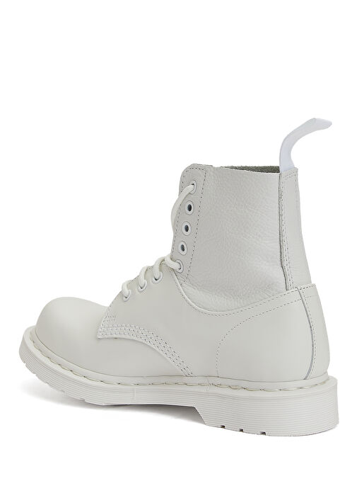 Beyaz Kadın Deri Bot - Görsel 4