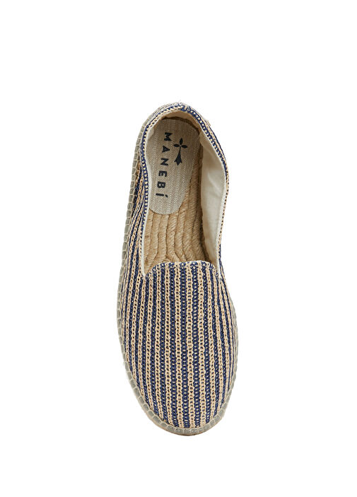 Yucatan Lacivert Bej Çizgili Erkek Espadril - Görsel 5