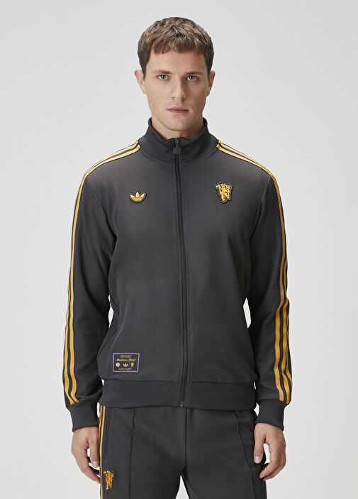 Adidas Siyah Erkek Manchester United Terrace Icons Sweatshirt