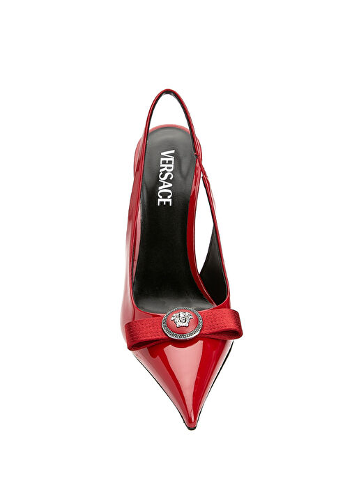 Gianni Ribbon Kırmızı Deri Topuklu Ayakkabı - Görsel 5