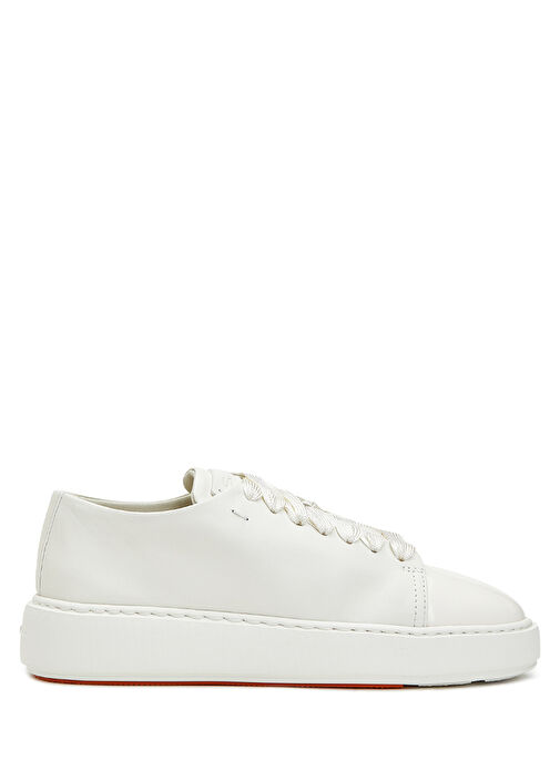Santoni - White Women's Leather Sneaker