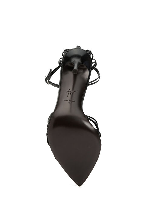 Siyah Kadın Deri Sandalet - Görsel 6