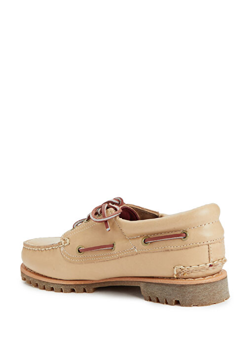 Authentic Bej Kadın Deri Loafer - Görsel 4