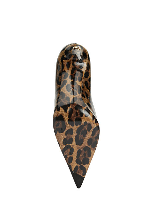 Leopar Desenli Deri Stiletto - Görsel 6