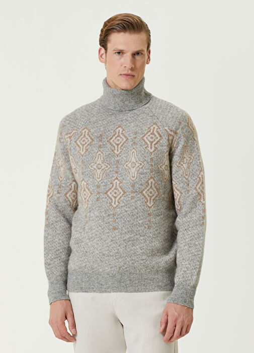 Jacquard sweater mens best sale