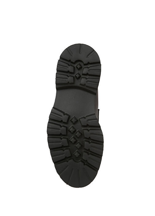 Kahverengi Zincir Logolu Kadın Deri Bot - Görsel 6