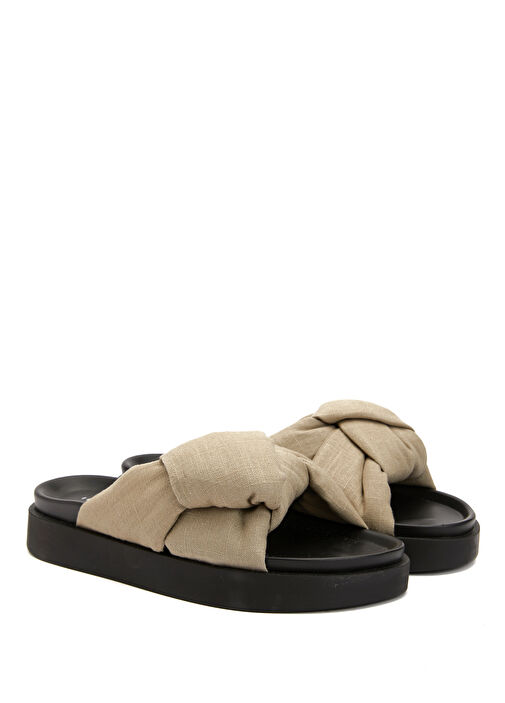 Vizon Kadın Keten Terlik - Görsel 3