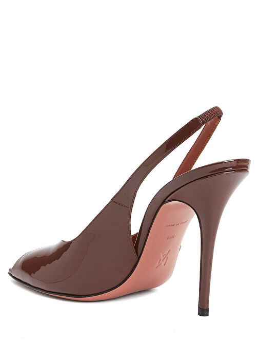 Kristina Koyu Kahverengi Deri Topuklu Ayakkabı - Görsel 4
