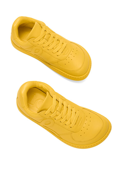 Jambo Sarı Kadın Deri Sneaker - Görsel 4