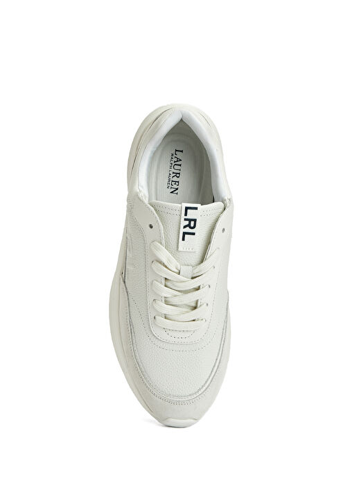 Franky Beyaz Logolu Kadın Deri Sneaker - Görsel 5