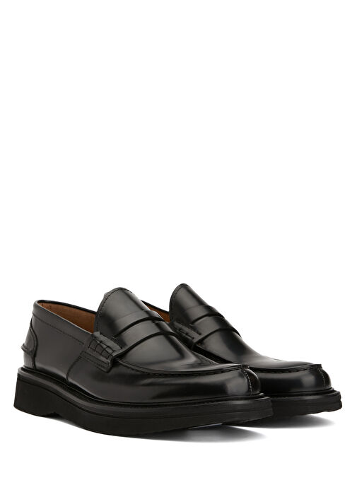 Siyah Erkek Deri Loafer - Görsel 3