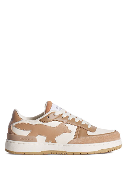 Beyaz Bej Kadın Deri Sneaker - Görsel 2