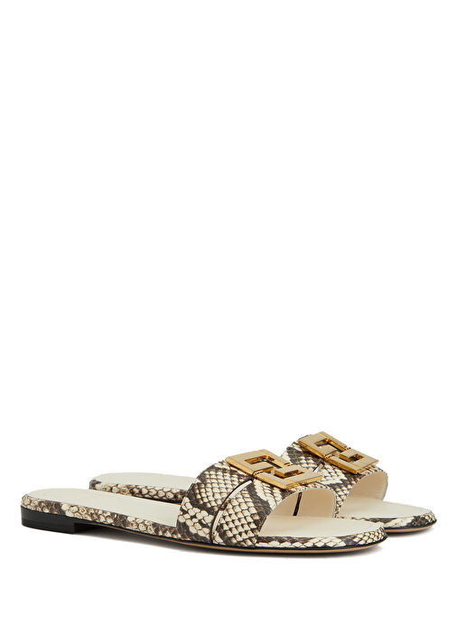 Kahverengi Kadın Deri Terlik - Görsel 3