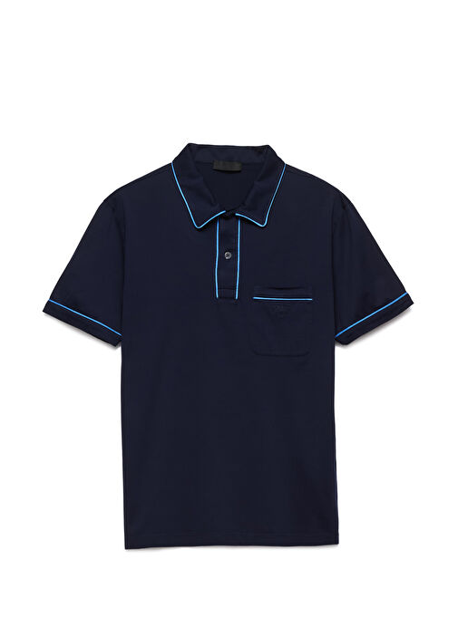 Prada Mavi Erkek Pamuklu Mavi Polo Yaka Erkek T Shirt 1513154 Beymen