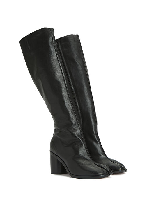 Tabi Koyu Bordo Kadın Deri Çizme - Görsel 3