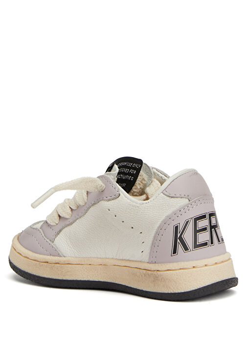Lila Kız Çocuk Deri Sneaker - Görsel 4