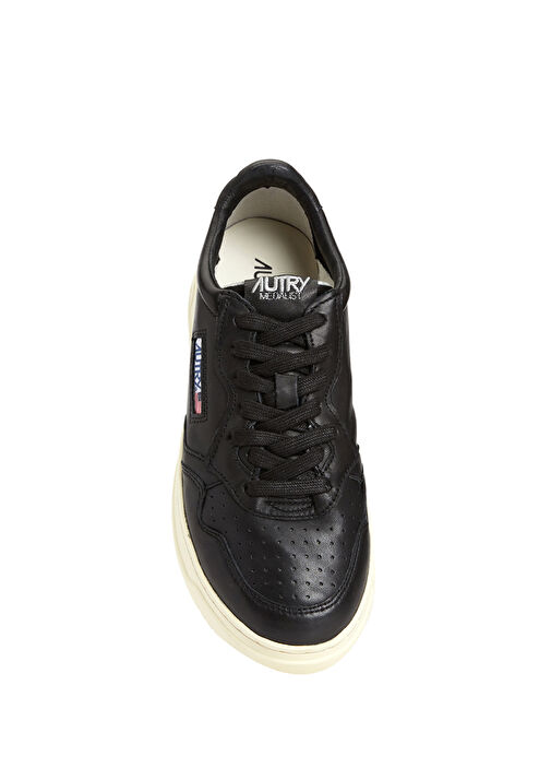 Siyah Erkek Deri Sneaker - Görsel 5