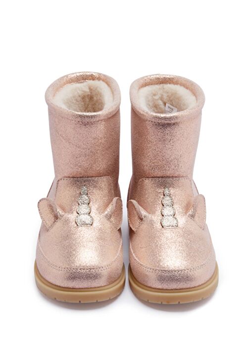 Xelly Silver Pembe Unisex Çocuk Deri Bot - Görsel 4