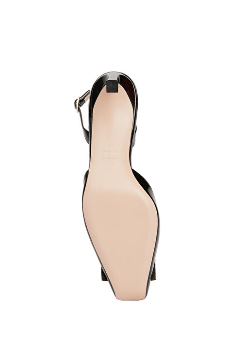 Trompette Siyah Deri Topuklu Ayakkabı - Görsel 6