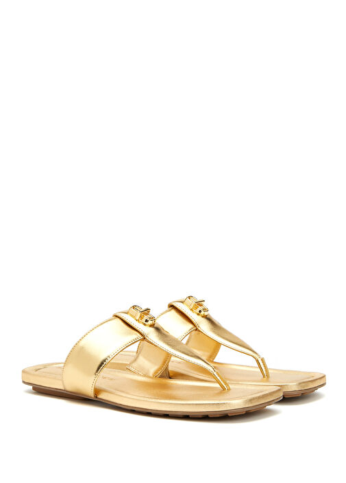 Gold Kadın Deri Terlik - Görsel 3