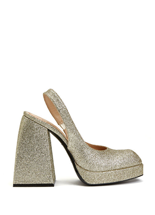 Gold Sim Dokulu Topuklu Ayakkabı - Görsel 2
