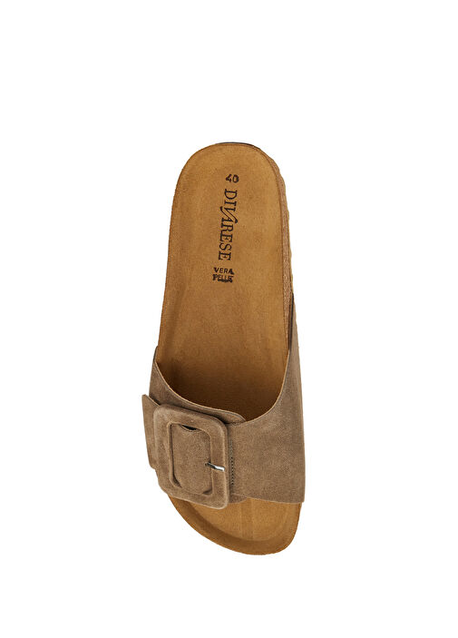 Vizon Kadın Süet Terlik - Görsel 5