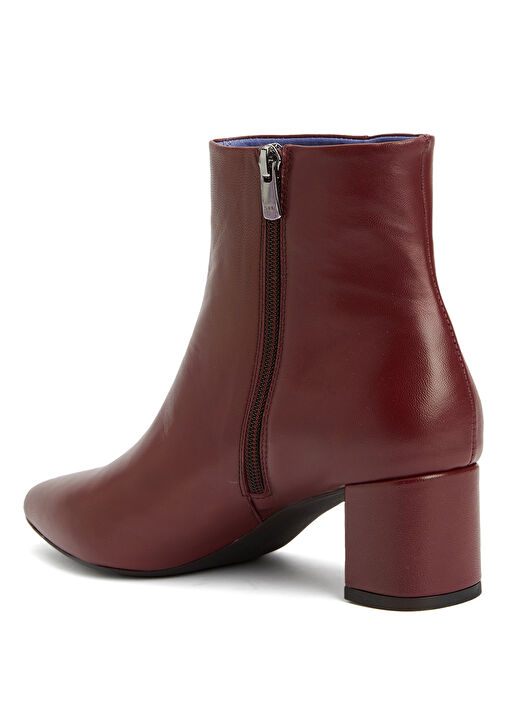 Bordo Kadın Deri Bot - Görsel 4