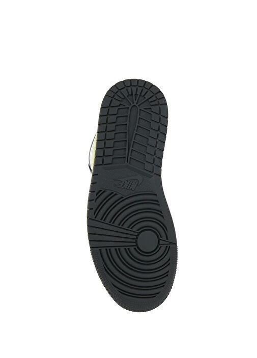 Air Jordan 1 Siyah Gri Kadın Deri Sneaker - Görsel 6