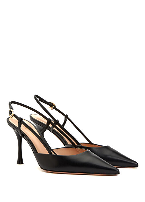 Ascent Siyah Deri Topuklu Ayakkabı - Görsel 3