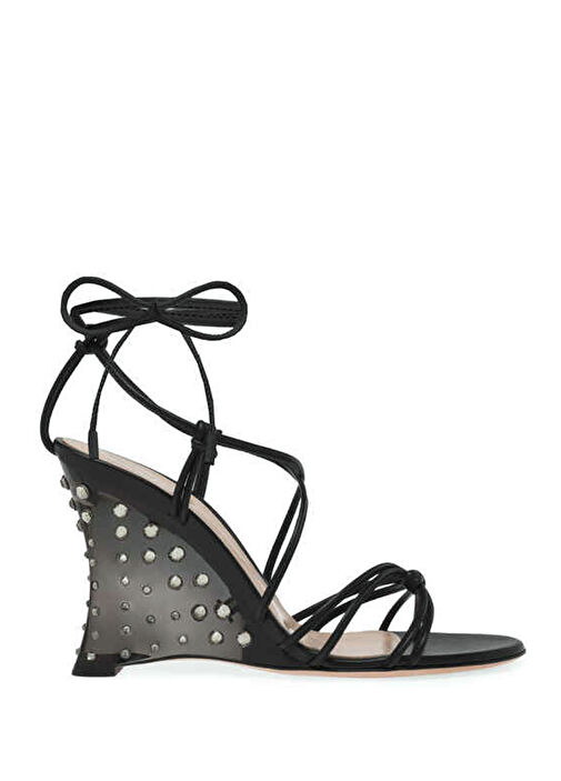 Nebula Siyah Kadın Deri Sandalet - Görsel 2