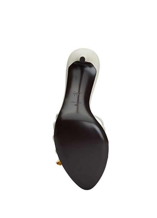 Giuseppe Zanotti Giuseppe Zanotti Beyaz Lintry 90 Grezzo Kadın Deri Terlik Sandalet & Terlik | Beymen Beyaz - 6. görsel