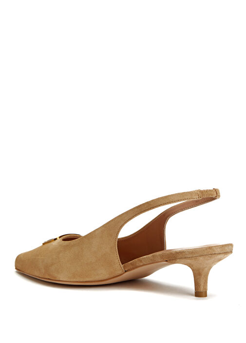 Beymen Club Beymen Club Vizon Kum Slingback Deri Topuklu Ayakkabı Beymen'de! Vizon - 4. görsel