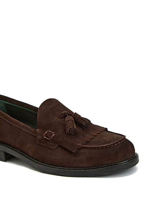 Acı Kahve Kadın Açma Deri Loafer - Görsel 7