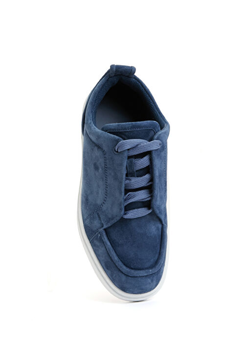 Jimmy Mavi Beyaz Erkek Deri Sneaker - Görsel 5