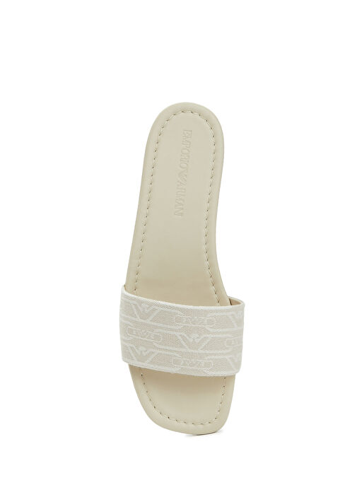 Bej Beyaz Kadın Terlik - Görsel 5