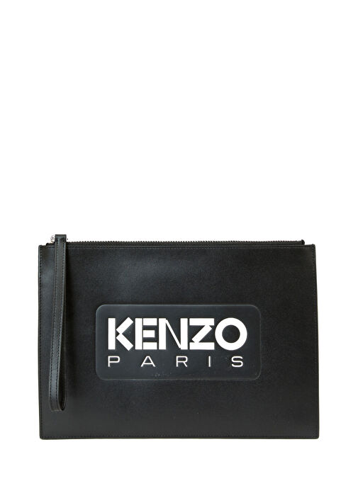 Kenzo - Siyah Erkek Deri El Portföyü - Siyah