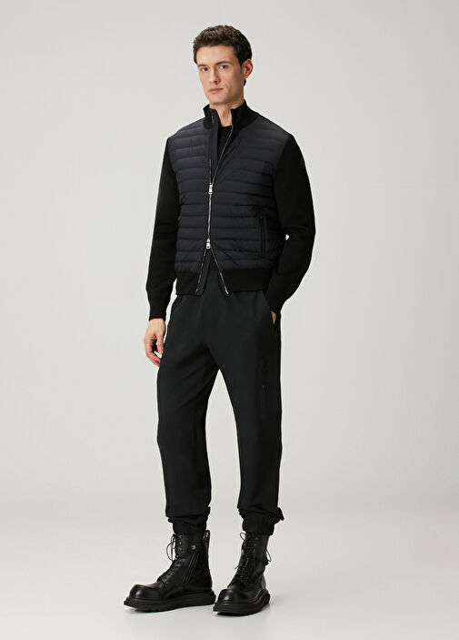 Moncler Siyah Erkek Siyah Kapitone Garnili Triko Mont 1892762 | Beymen